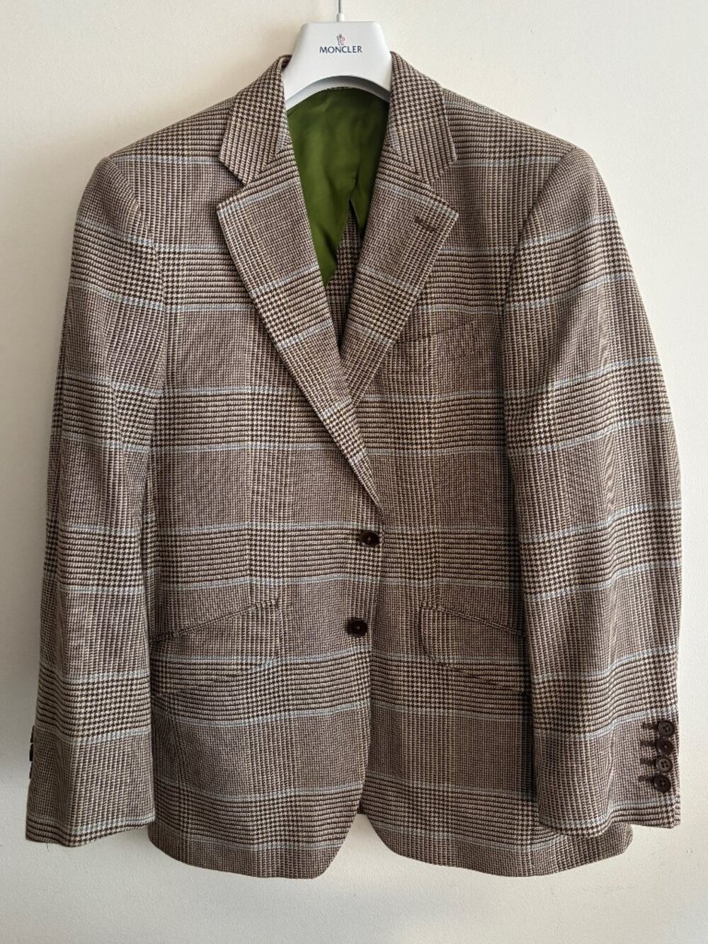$850 Charles Tyrwhitt Brown Glen Plaid Sport Coat/Blazer - 40 Short